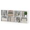 White Engineered Wood 8-Cube Bookshelf with Anti-Tip Kits and High Load Capacity